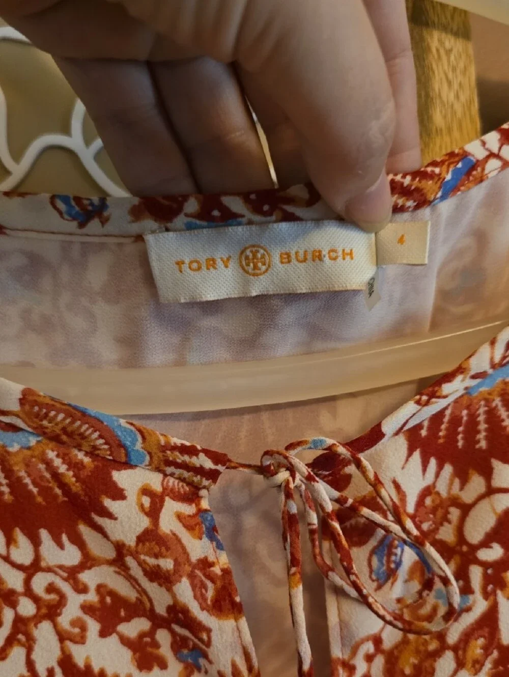 Tory Burch Danica Silk Paisley Tassel-Tie Boho Tunic